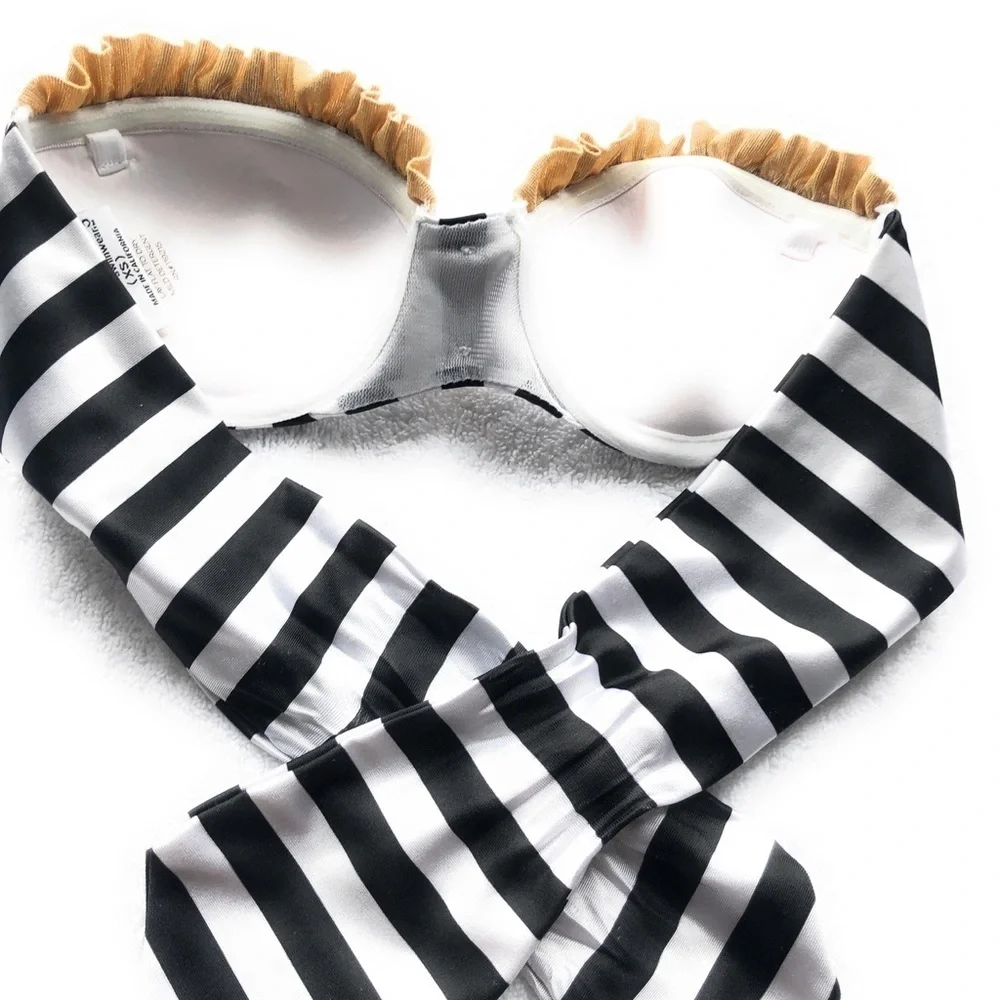 Beach Bunny We Found Love Nautical Bandeau Bikini Top - Picture 6 of 7